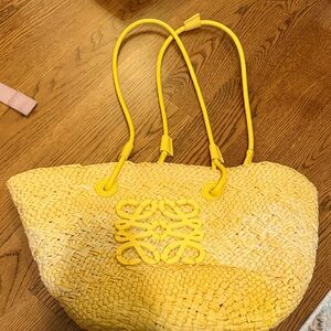Yellow Woven Tote Bag